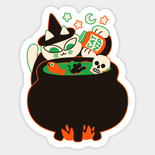 Witch Cat's Secret Ingredient Sticker